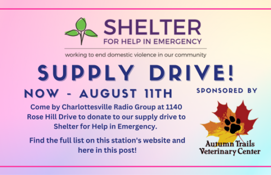 Supply Drive for Shelter for Help in Emergency