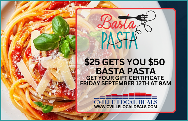 Cville Local Deals: Basta Pasta Cville Local Deals: Basta Pasta