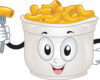 Mascot Illustration of a Cup of Mac and Cheese